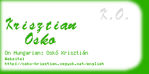 krisztian osko business card