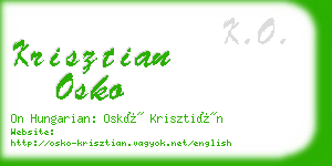 krisztian osko business card